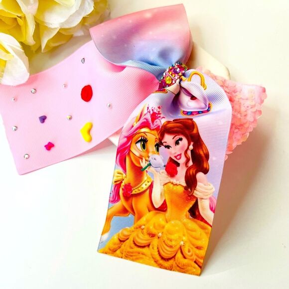 BELLE DISNEY PRINCESS Cheer Hair Bow for Girls - Picture 4 of 5